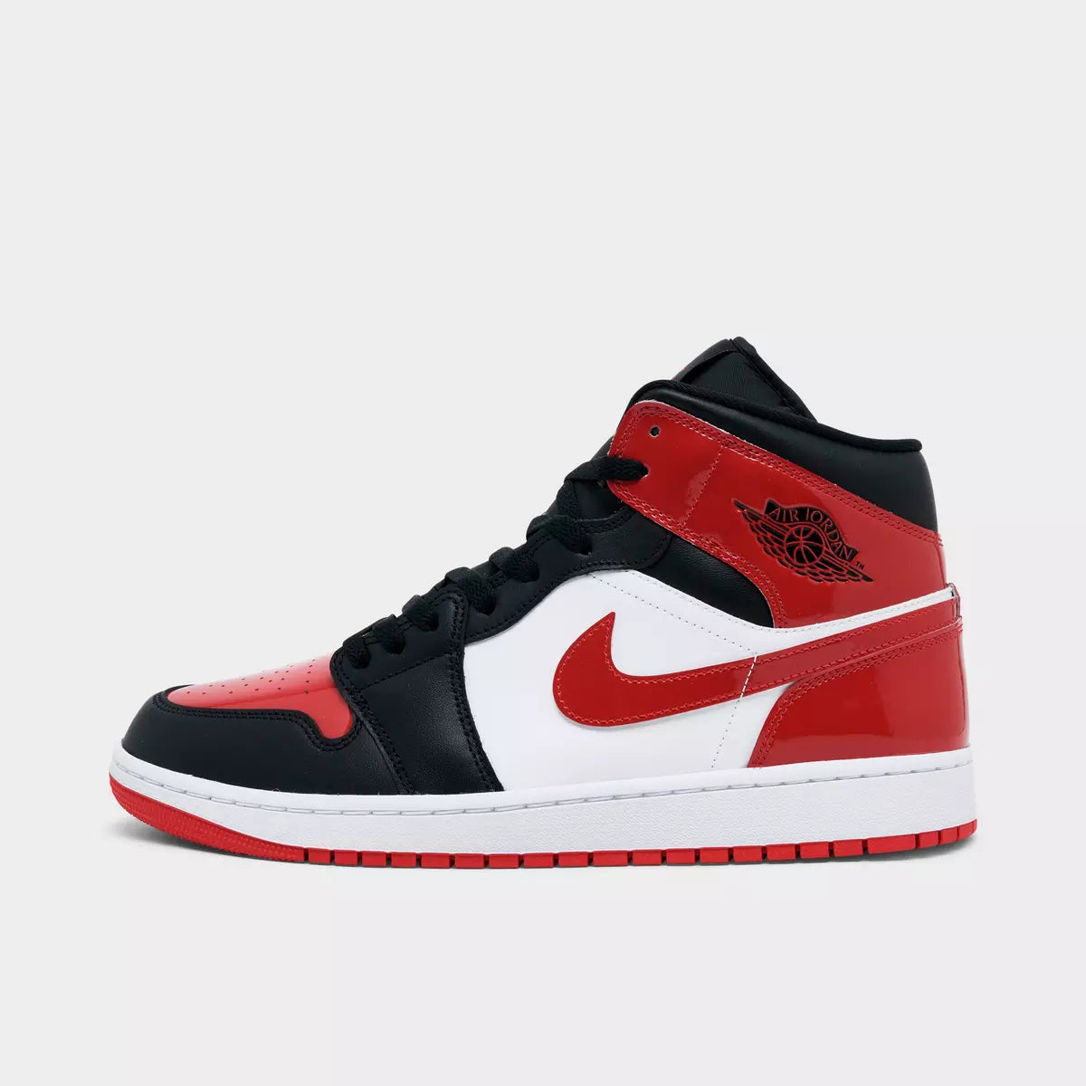 [hv4091-006] Mens Air Jordan Retro 1 Mid Se 'patent Bred Toe'