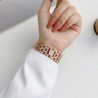 Apple Watch Stainless Steel Band - Luxury Diamond Design