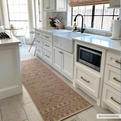 Halle Beige Washable Area Rug - Clearance