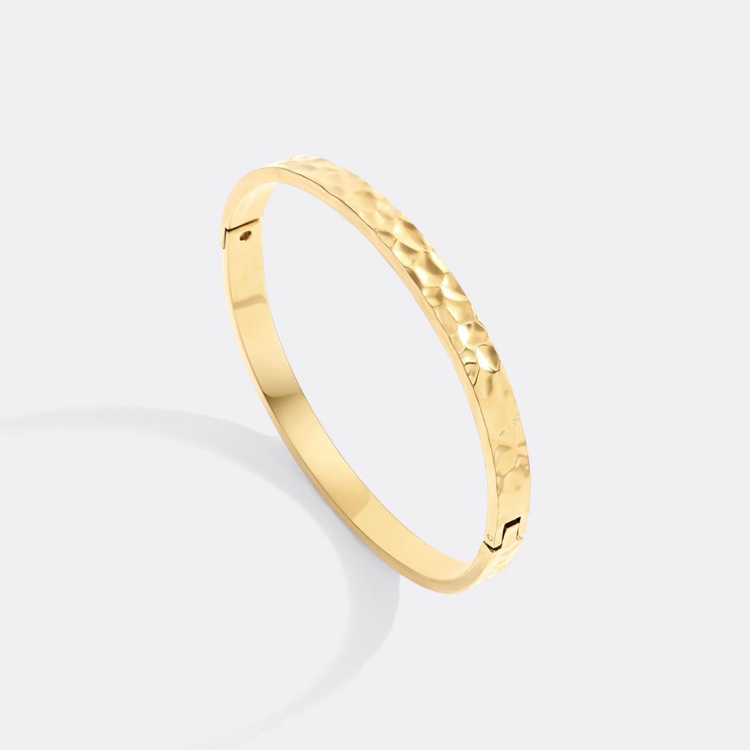 Mint & Lily Hammered Gold Cuff Bracelet