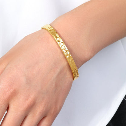 Mint & Lily Hammered Gold Cuff Bracelet