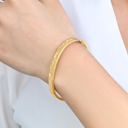 Mint & Lily Hammered Gold Cuff Bracelet
