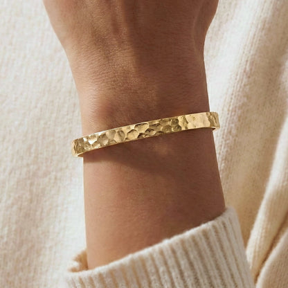 Mint & Lily Hammered Gold Cuff Bracelet