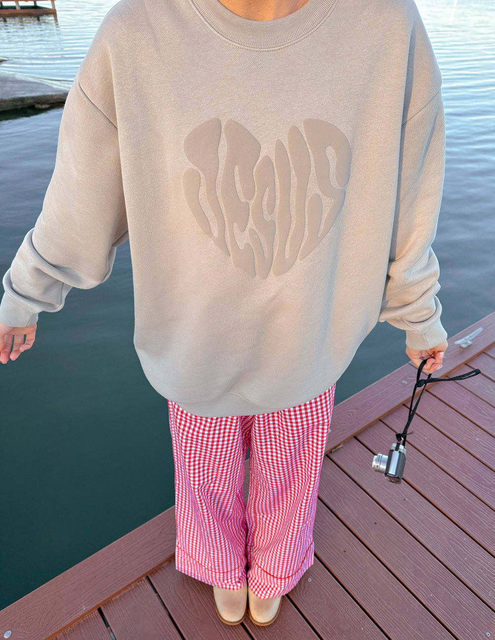 Elevated Faith Heart Jesus Unisex Crewneck