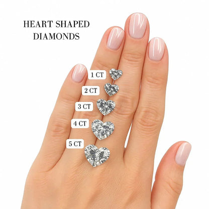 IGI Certified Heart Lab Grown Diamond Solitaire Stud Earrings White Gold