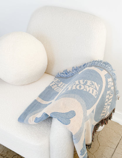Elevated Faith Heaven Is Home Throw Blanket