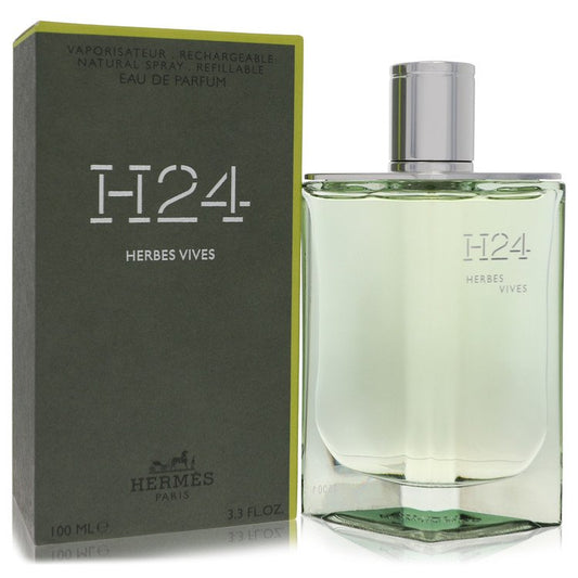 Hermes H24 Herbes Vives by Hermes Eau De Parfum Refillable Spray 3.4 Oz for Men
