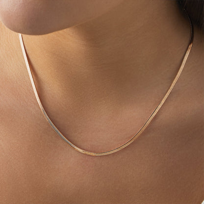 Mint & Lily Herringbone Gold Chain Necklace