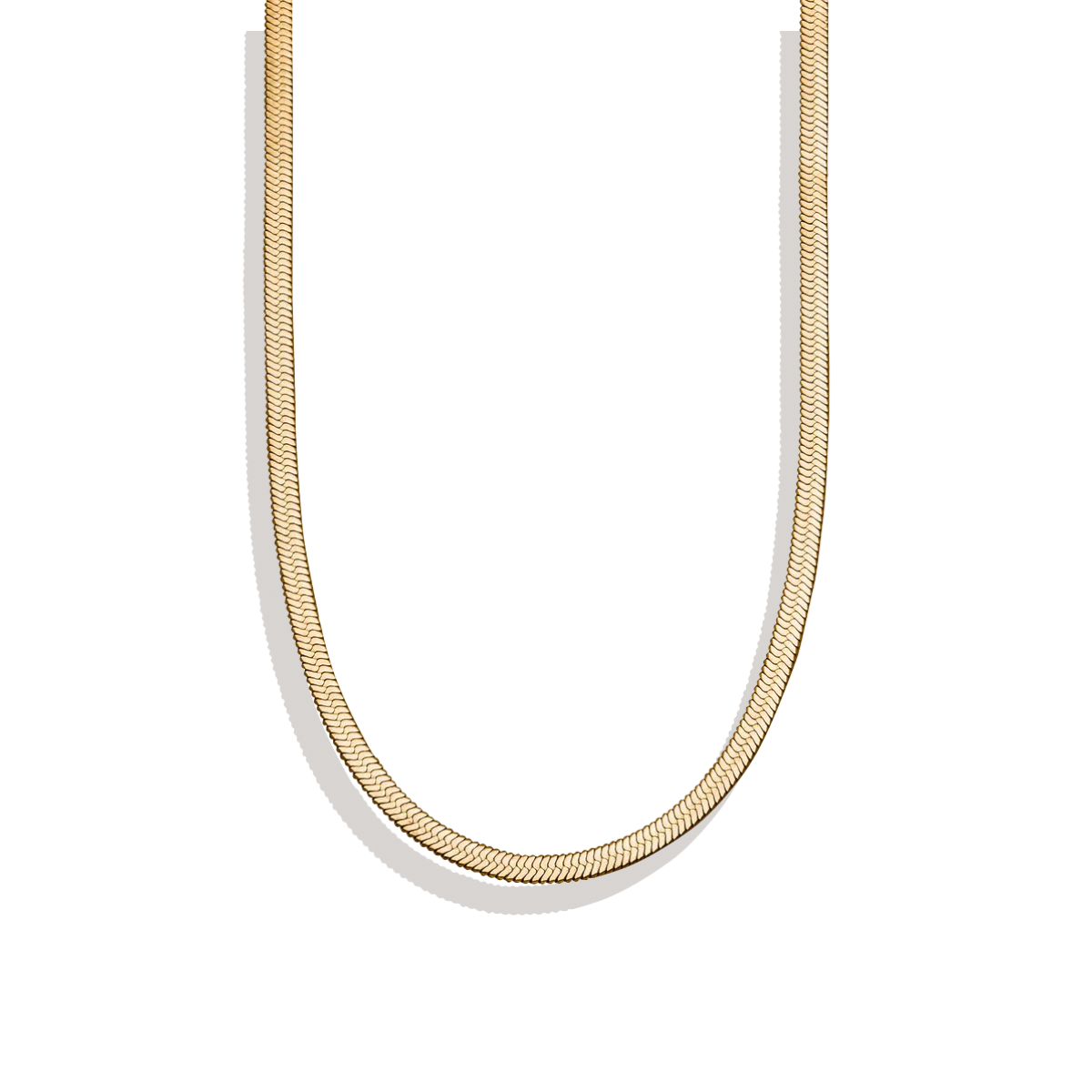 Mint & Lily Herringbone Gold Chain Necklace