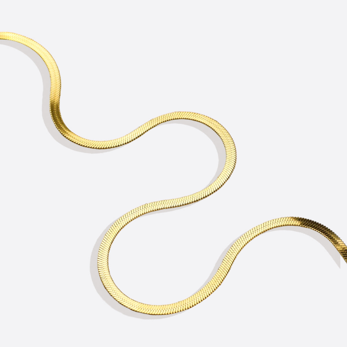 Mint & Lily Herringbone Gold Chain Necklace