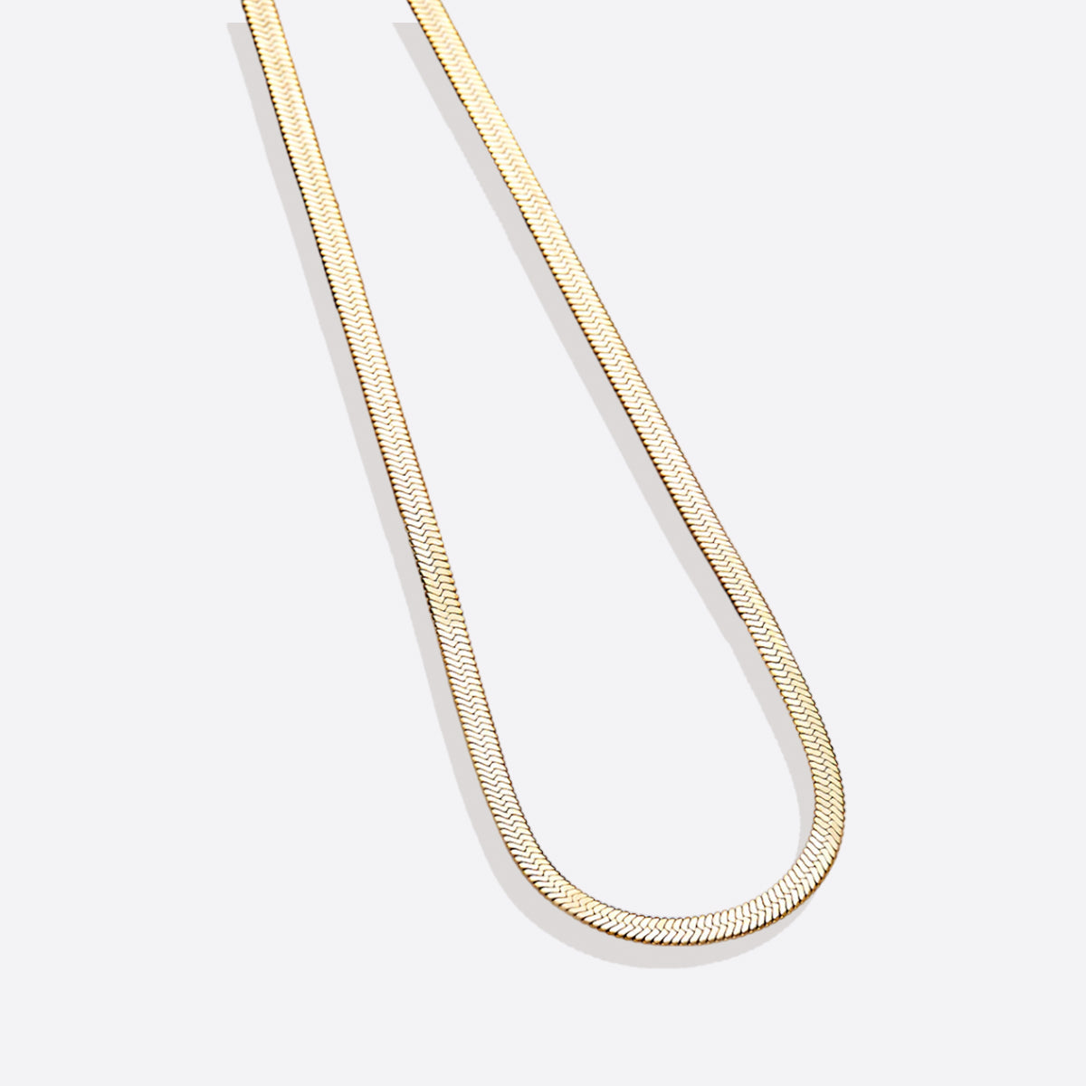 Mint & Lily Herringbone Gold Chain Necklace