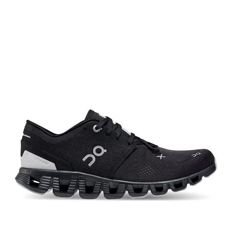 On Cloud X 3 Women's Training Shoes — Black Mesh Low-Top