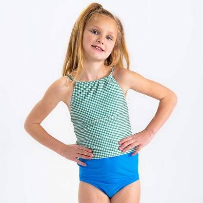 High Neck Crop Tankini Top (Girls)