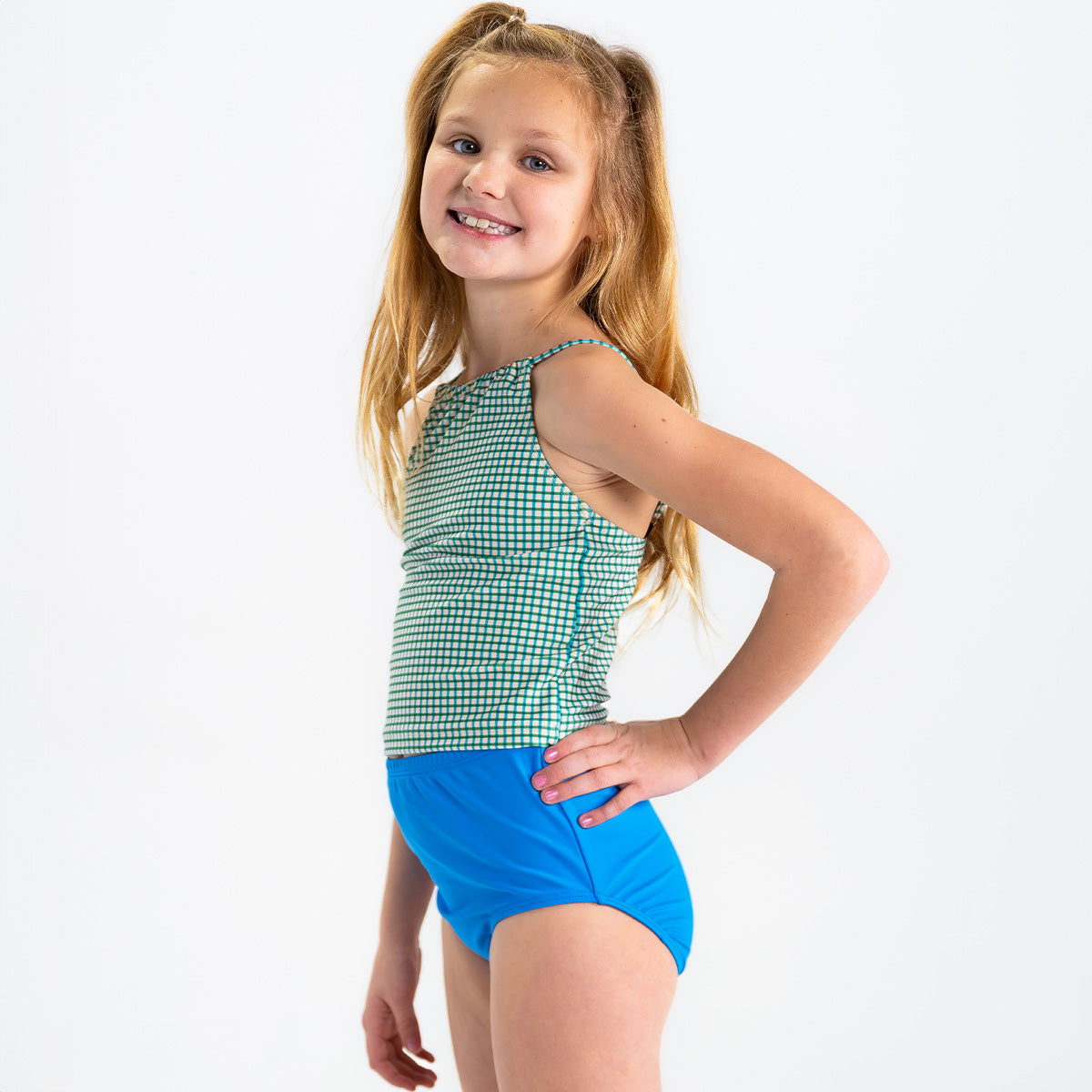 High Neck Crop Tankini Top (Girls)