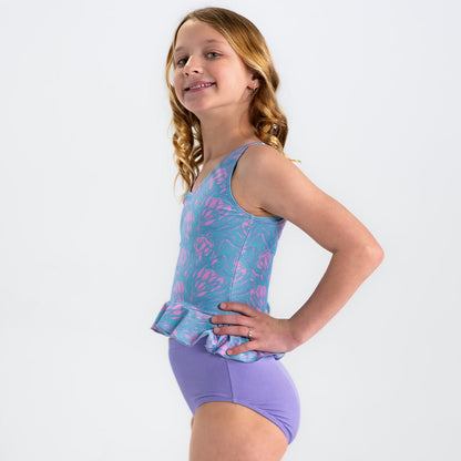V Neck Peplum Tankini Top (Girls)
