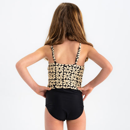 High Neck Crop Tankini Top (Girls)