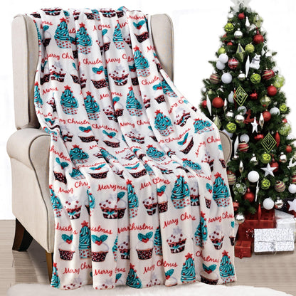Elegant Comfort 50" x 60" Holiday Velvet Plush Blanket Throw - 50 x 60 inches