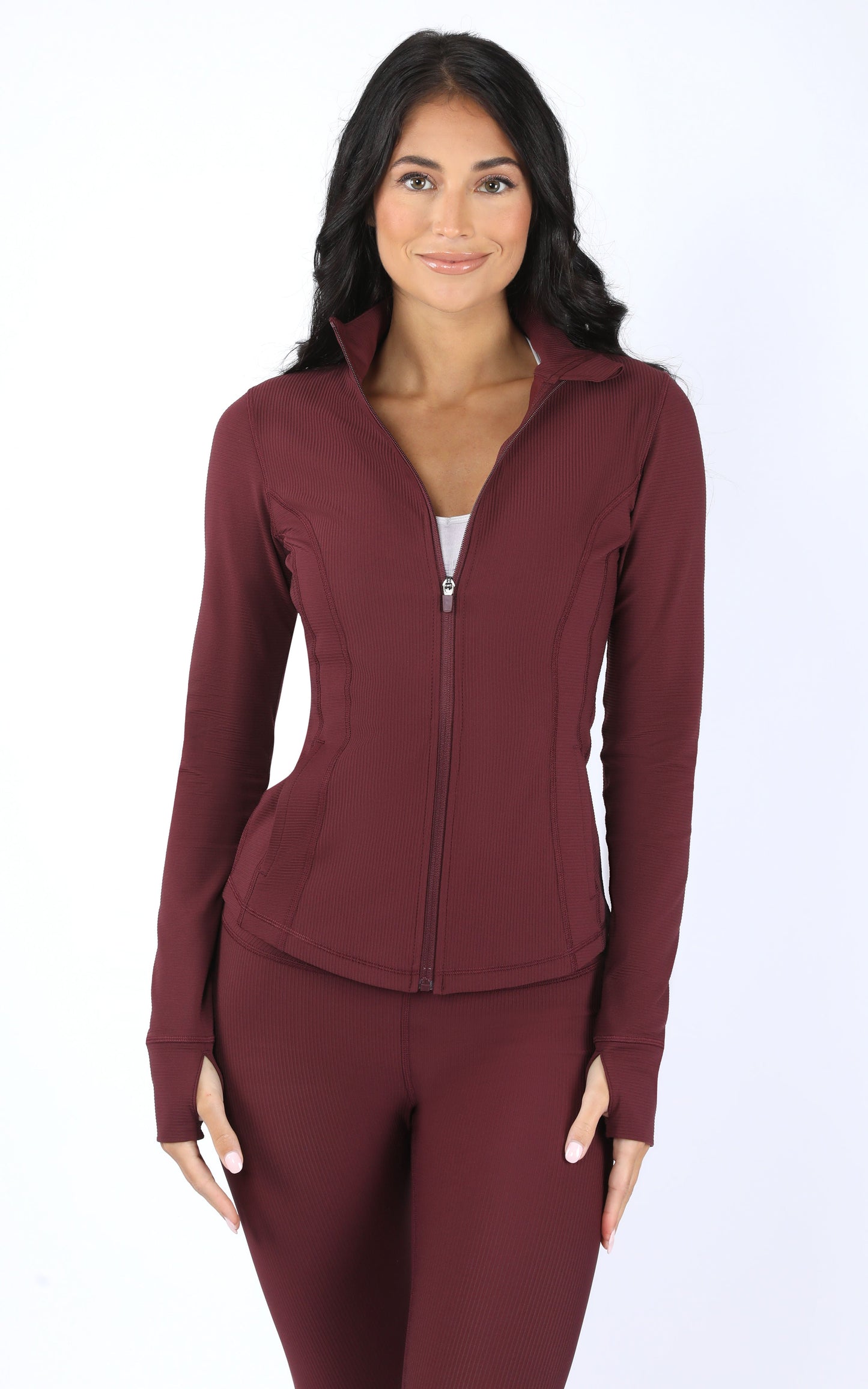 Interlink Ribbed Princess Seam Performance Jacket - Our Earthy Story