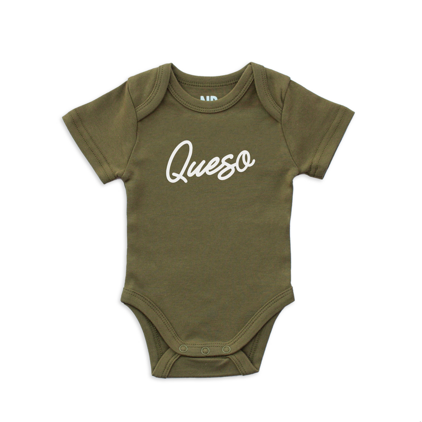 Frankie Jean Queso Cursive Onesie