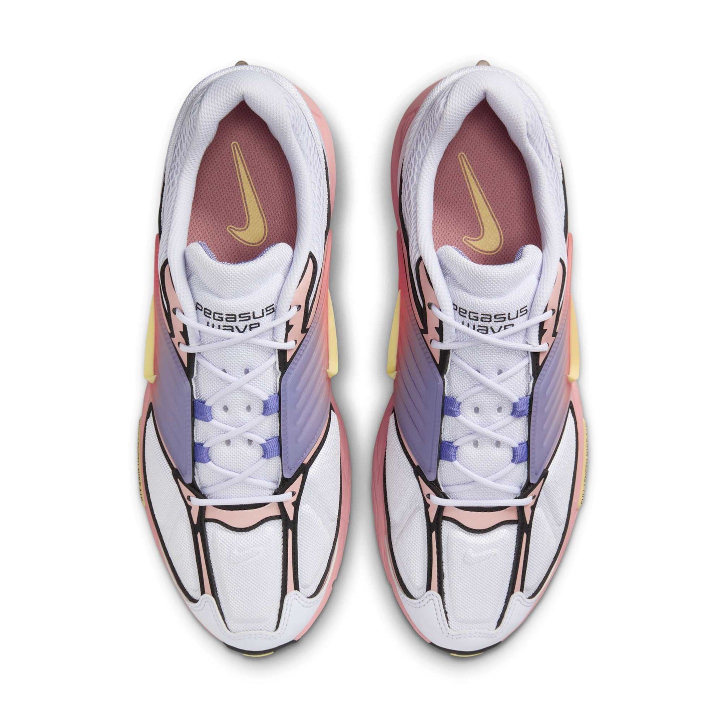Nike Men's Air Pegasus Wave 'Amethyst Tint Dusty Amethyst Magic Ember Soft Yellow' Sneakers