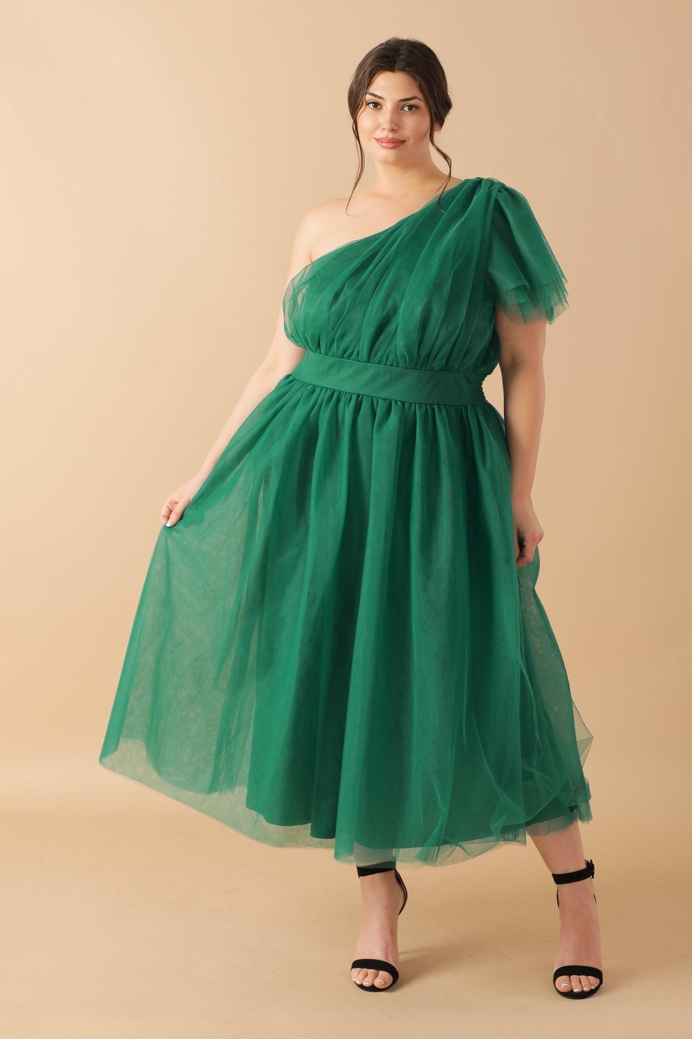 Lively Charm Tulle Midi Dress