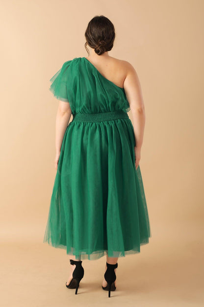 Lively Charm Tulle Midi Dress