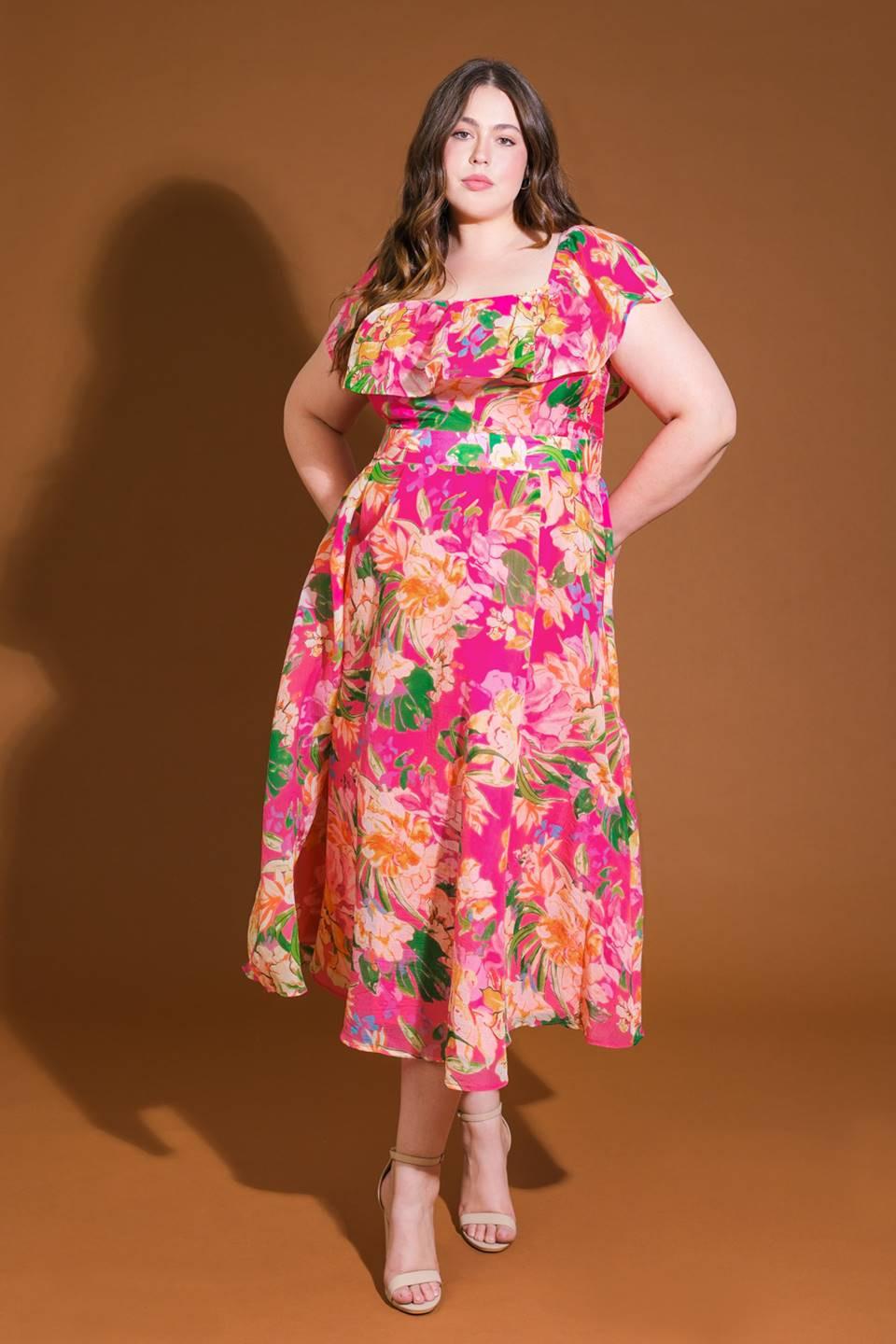 Happiest Here Woven Midi Dress