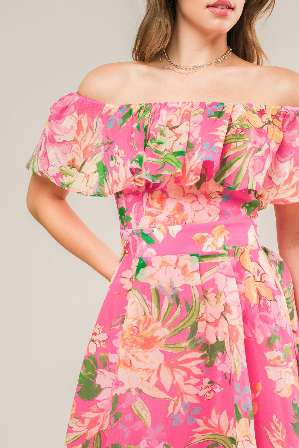 Happiest Here Woven Midi Dress