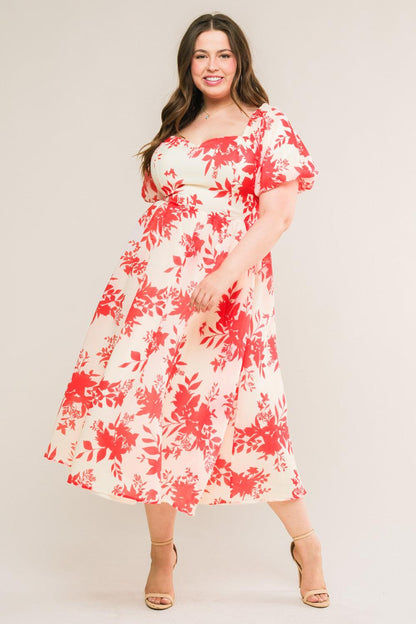 Successfully Cute Woven Midi Dress