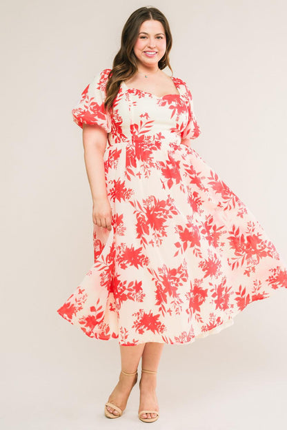Successfully Cute Woven Midi Dress
