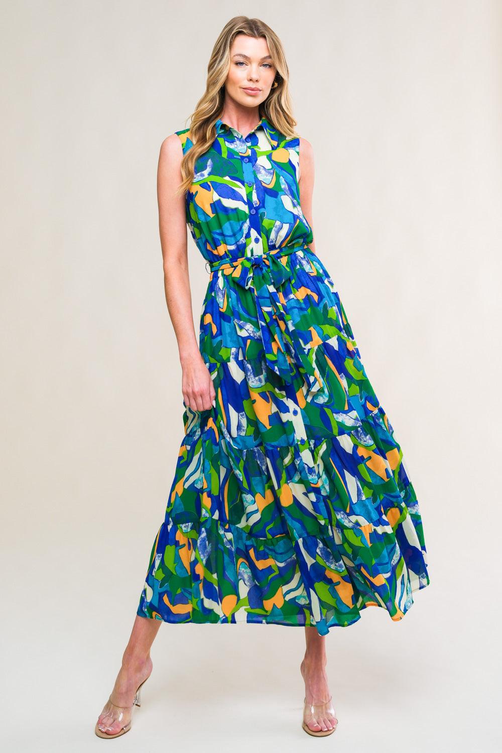 Pristine Chicness Woven Midi Dress