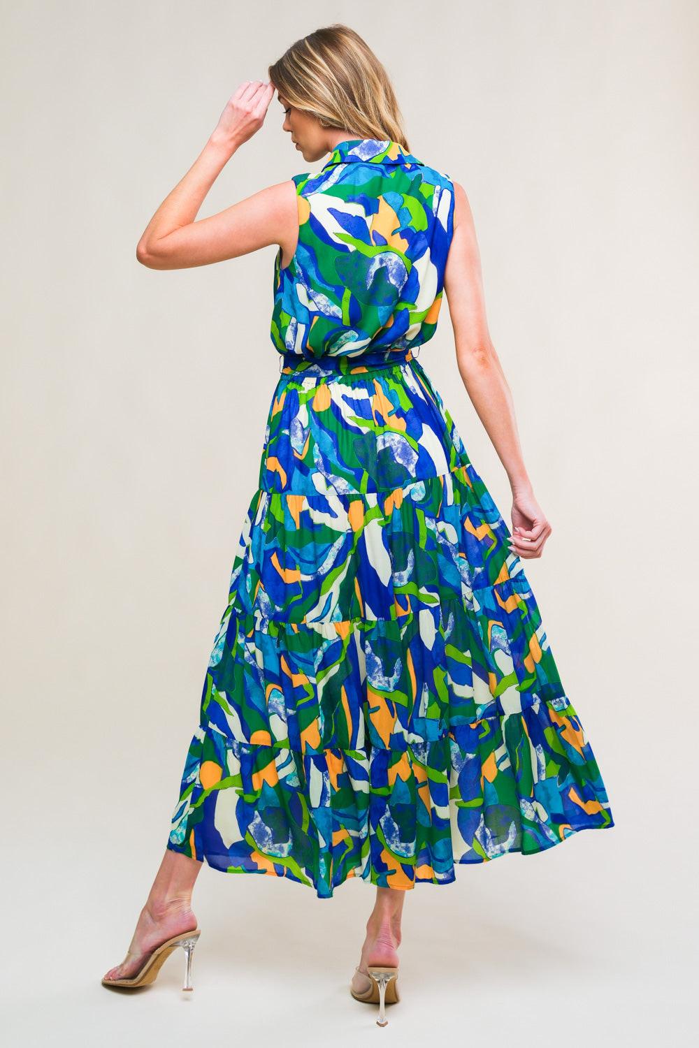 Pristine Chicness Woven Midi Dress