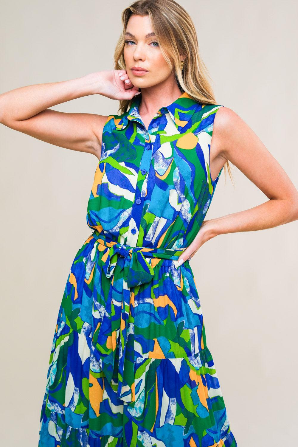 Pristine Chicness Woven Midi Dress