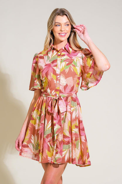Whimsical Waves Woven Mini Dress