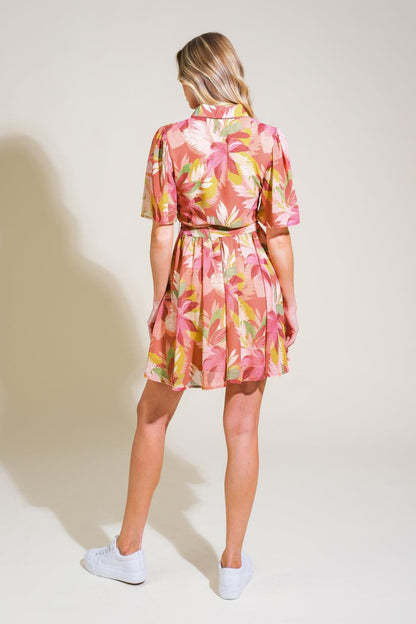 Whimsical Waves Woven Mini Dress