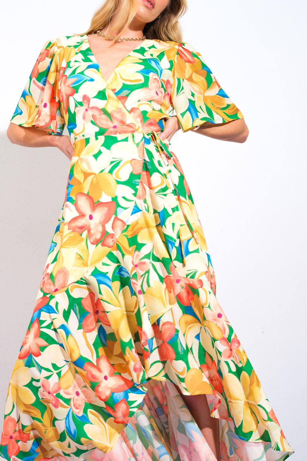 Elaborate Charm Woven Hi-lo Dress