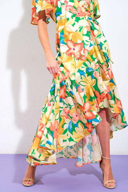 Elaborate Charm Woven Hi-lo Dress