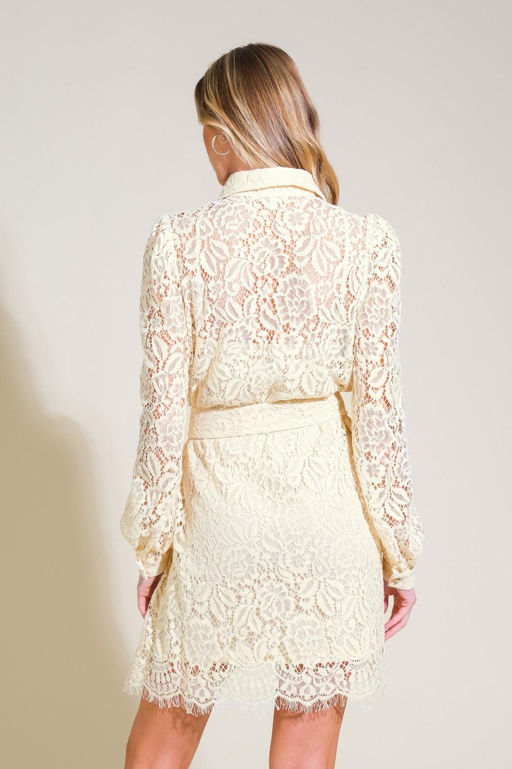 ADORE YOU LACE MINI DRESS l FLYING TOMATO CREAM / M
