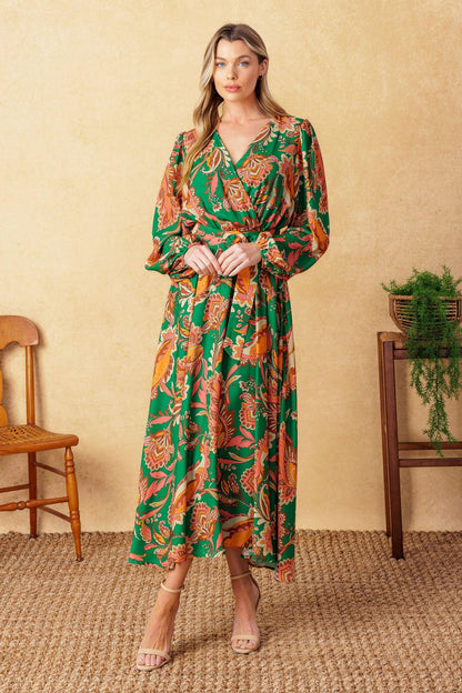 Sunnyside Florals Woven Midi Dress