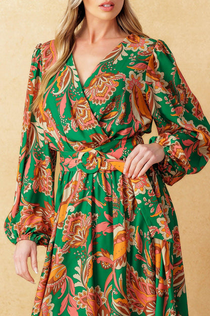 Sunnyside Florals Woven Midi Dress