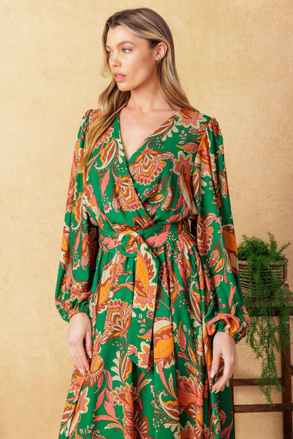 Sunnyside Florals Woven Midi Dress
