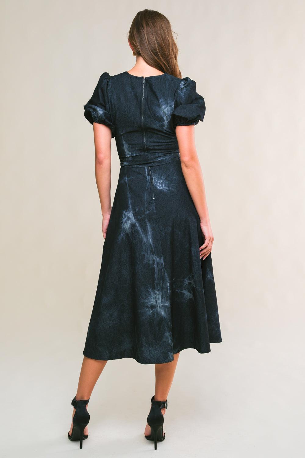Garden Grace Twill Midi Dress