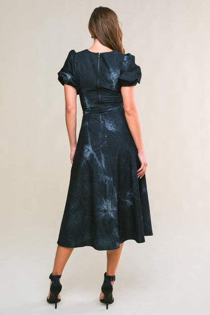 Garden Grace Twill Midi Dress