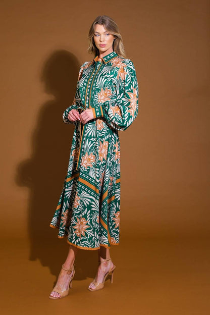 Love Espresso Woven Midi Dress
