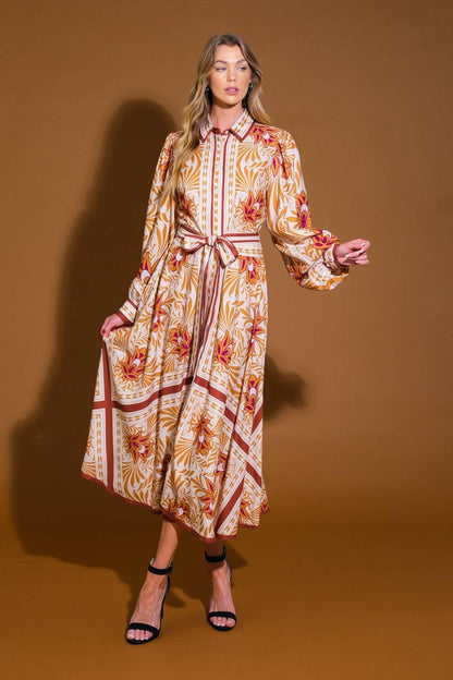 Love Espresso Woven Midi Dress