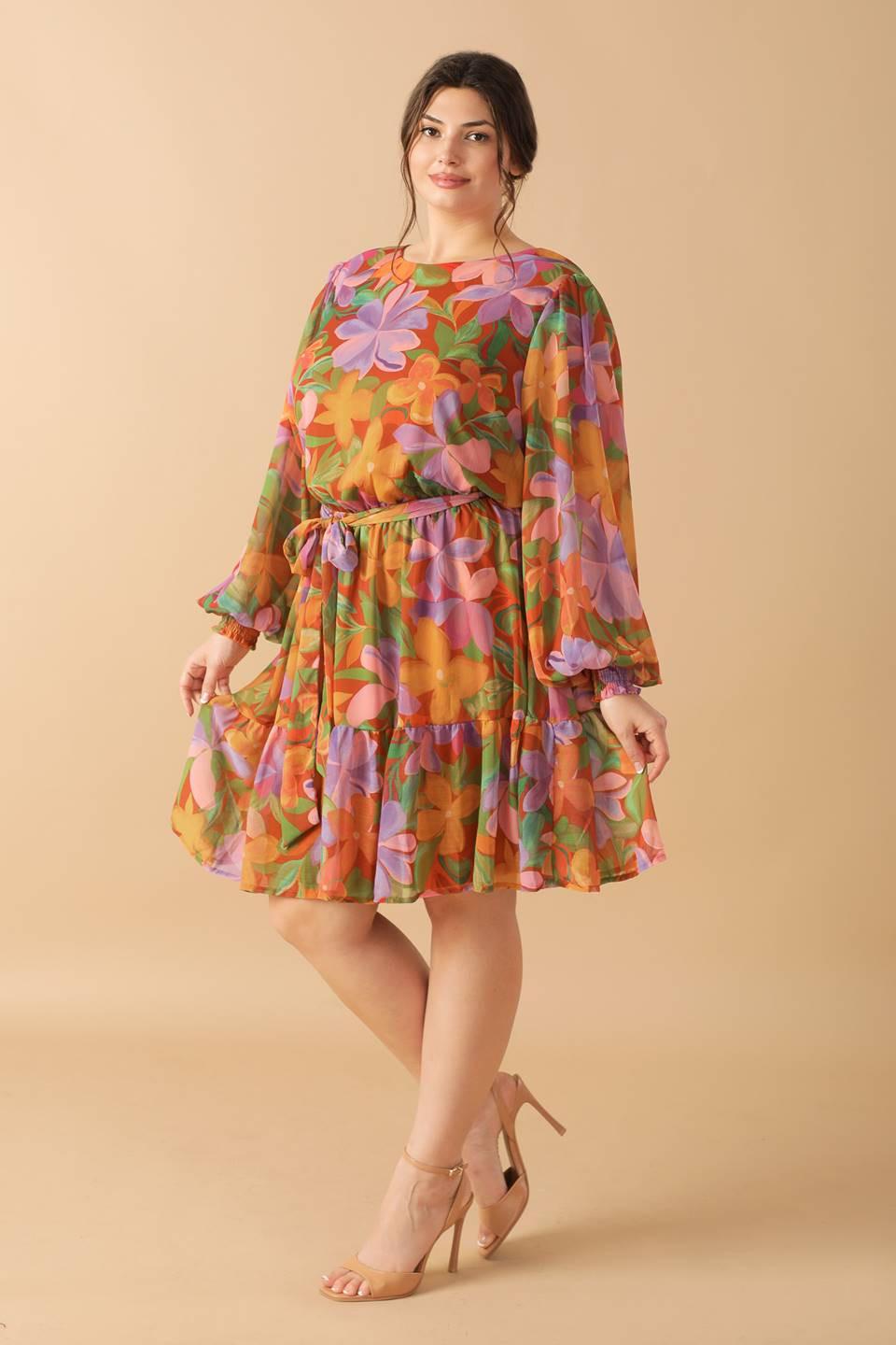 Muted Garden Woven Mini Dress