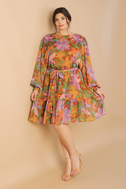 Muted Garden Woven Mini Dress