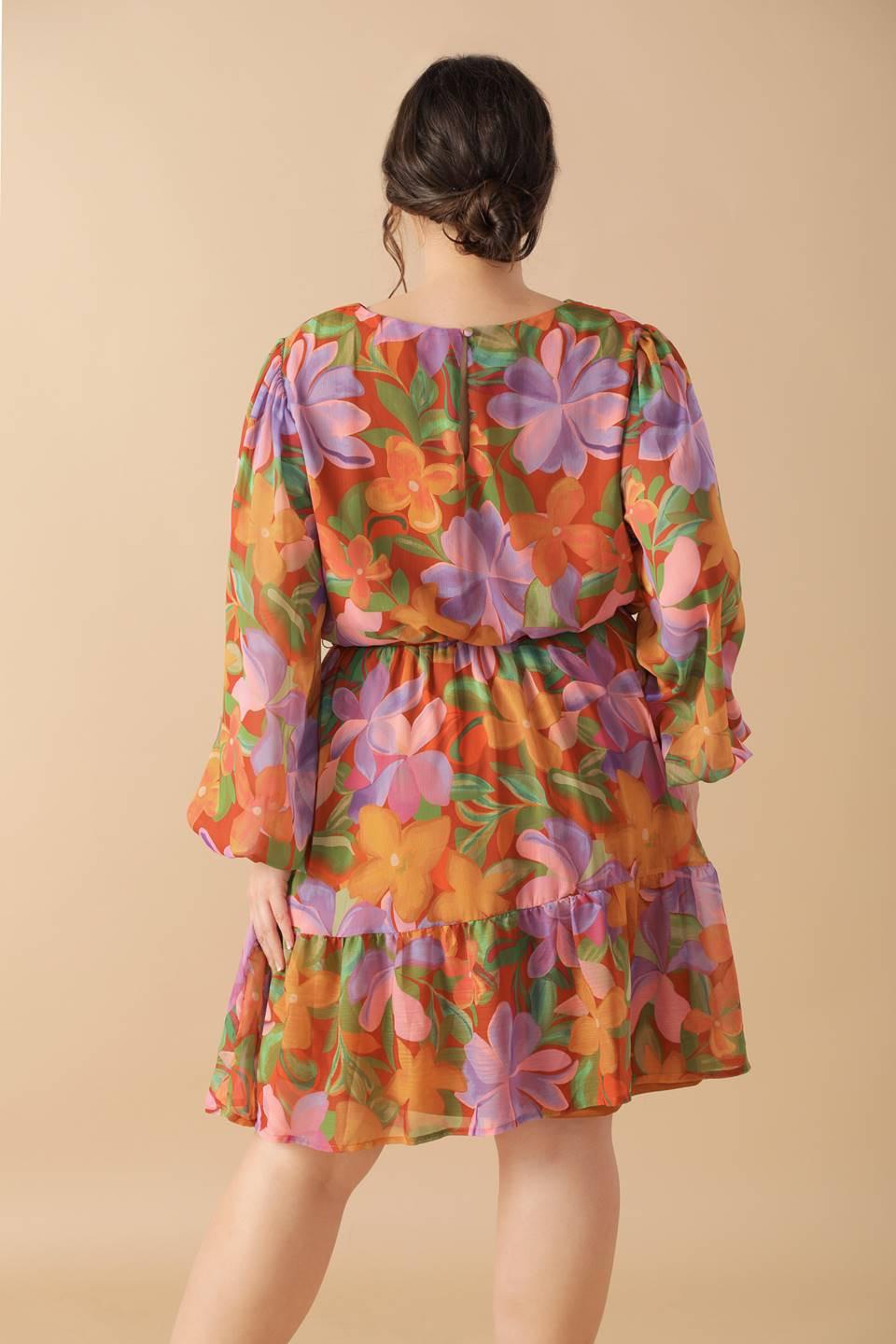 Muted Garden Woven Mini Dress