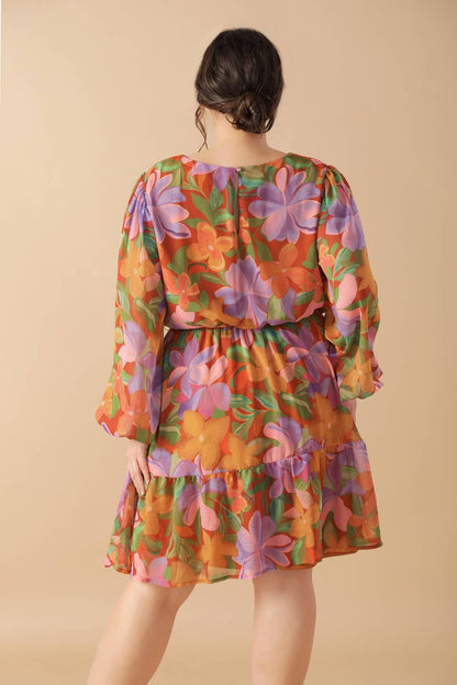 Muted Garden Woven Mini Dress