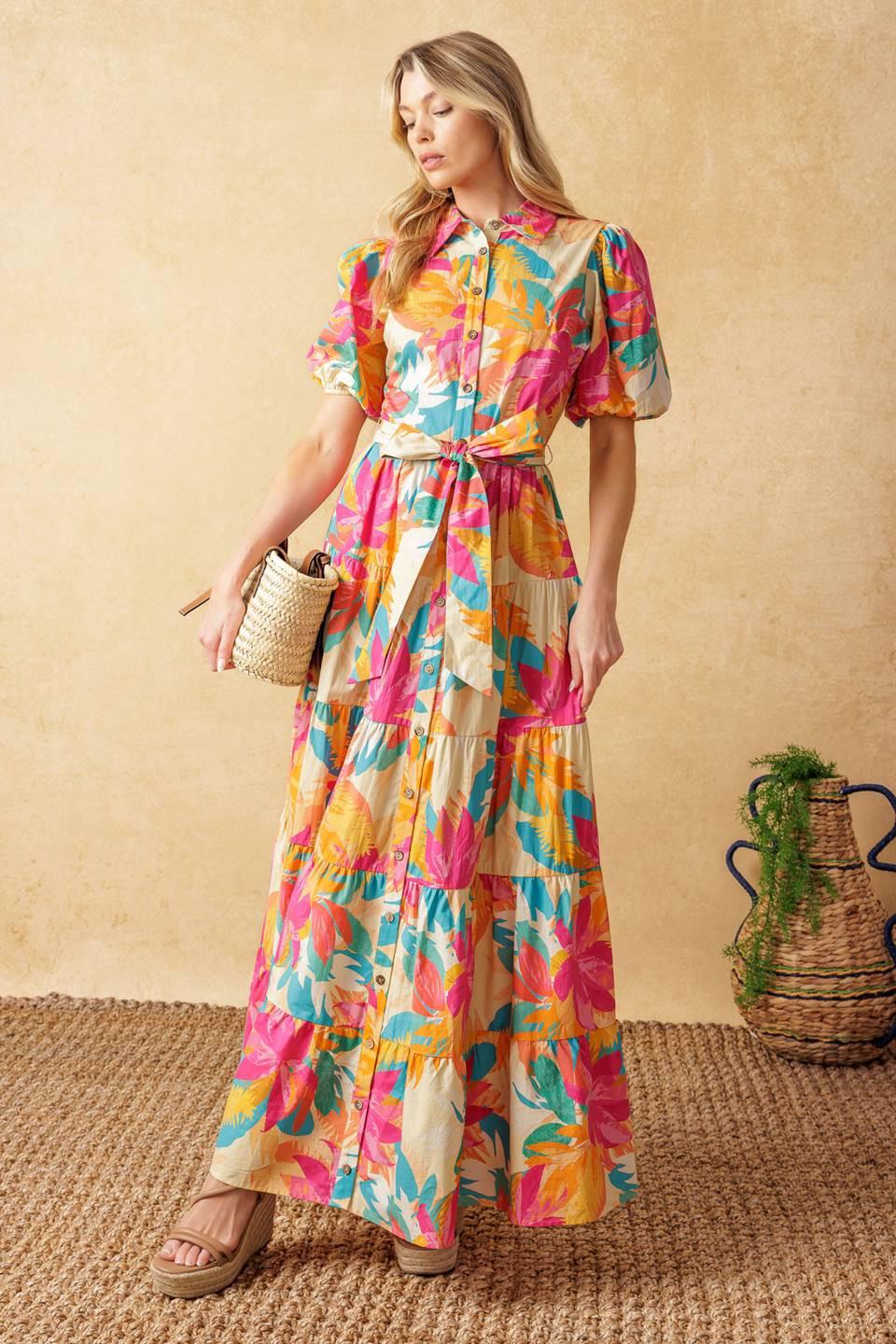 Sweet Soiree Woven Midi Dress